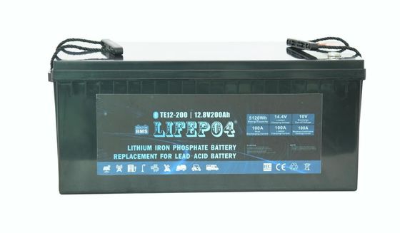 보조 전력을 위한 ABS 12V 200AH 가지고 다닐 수 있는 Lifepo4 배터리
